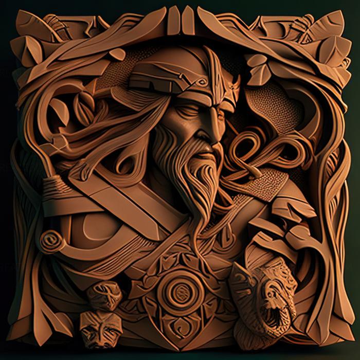 نموذج ثلاثي الأبعاد لآلة CNC ألعاب لعبة St Warcraft Adventures Lord of the Clans
